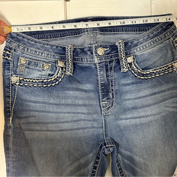 Miss Me Bootcut Medium Wash Jeans Sz28 Y2K Western Mid Rise - Picture 9 of 13